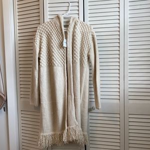 Beige long cardigan. New with tags never worn